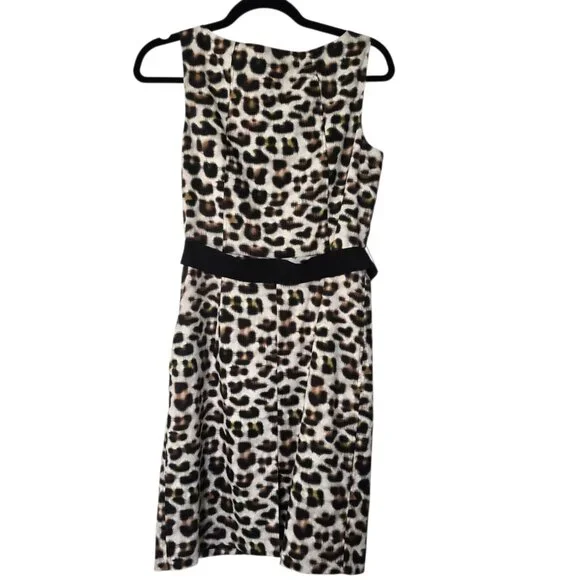 Chic Leopard Print Sleeveless dress - Size 6P - Picture 2 of 8